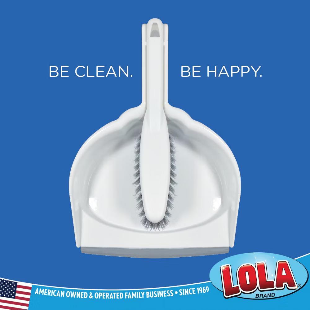 Clip On Dust Pan & Brush Set, w/ Easy Dust, Dirt & Debris Catching Rubber Lip, Flagged Fiber Bristled Brush, Hang Hole for Easy Storage - Image 6
