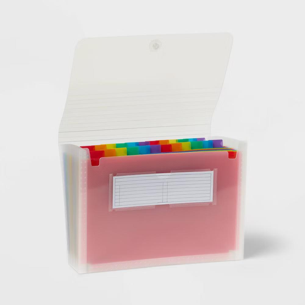 24 Pocket Expanding File Folder Letter Size Clear - Image 4
