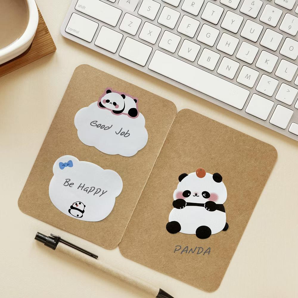 Cute Panda Sticky Notes, Adhesive Memo Notepads for Home, Office, Work (Set of 8) - Image 5