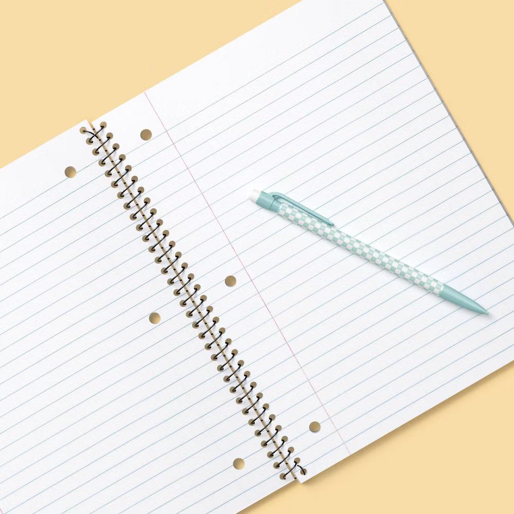 Camo Matte 7.5"x10.5" Soft Touch Wide Ruled Spiral Paper Notebook Green - Image 4