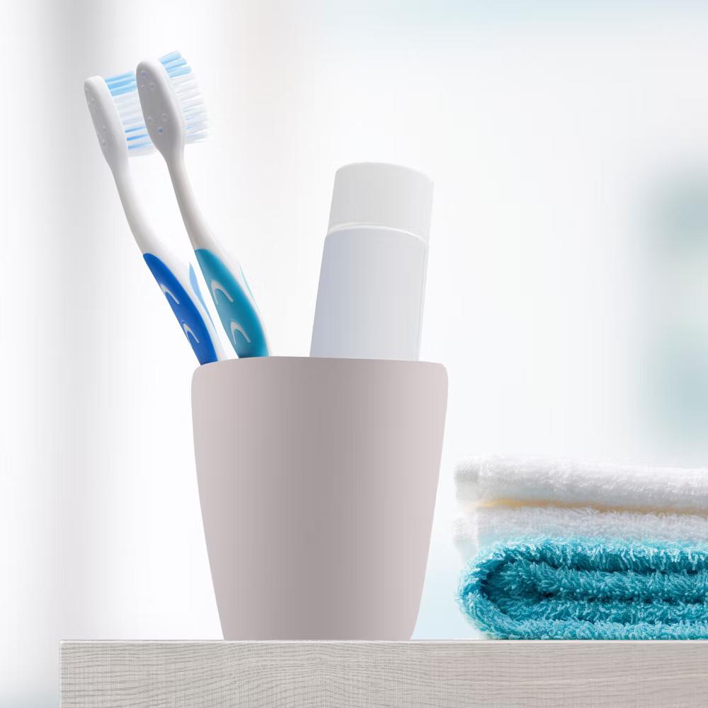 2Pcs Bathroom Tumblers Bathroom Toothbrush Cup Blue 4.33''x2.76'' 350ml - Image 53
