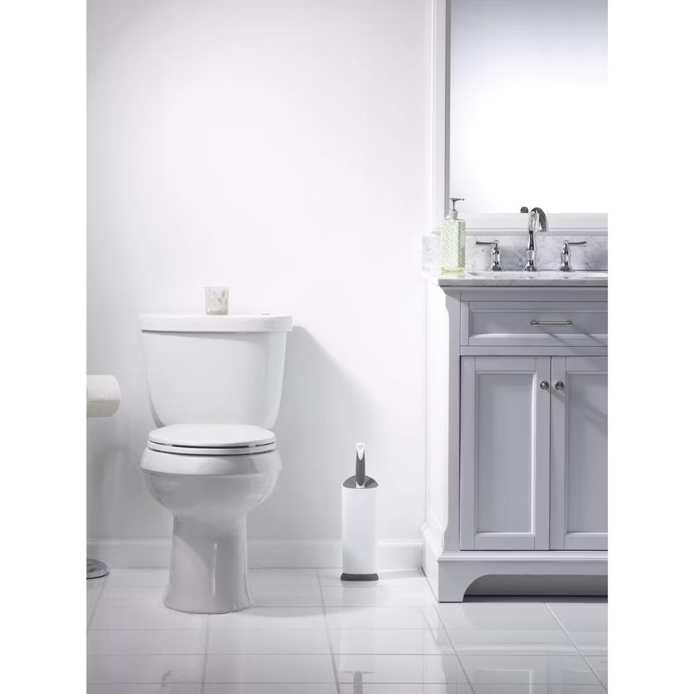 Covered Toilet Brush & Holder: Reusable, Cleaning Tools and Accessories, Porcelain Application - Image 4