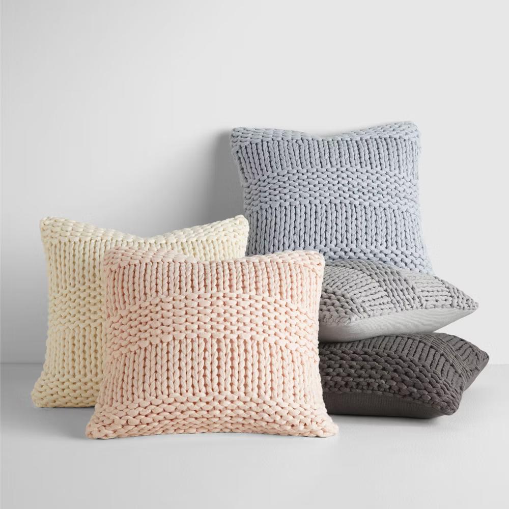 Cozy Chunky Knit Throw Pillow Cover And Pillow Insert - Image 3
