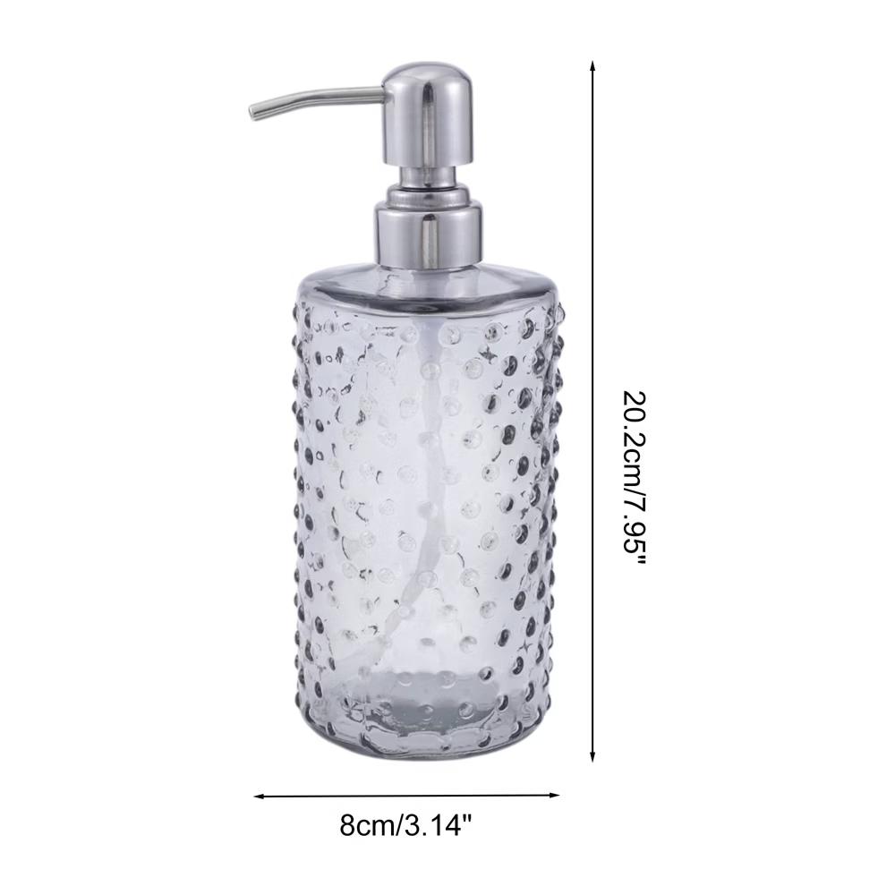 Elegant Polka Dot Pattern Soap Pump Dispenser for Bathroom 16.9oz 1 Pc - Image 35