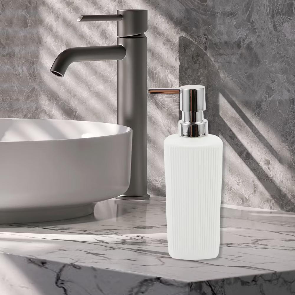 Classic Vertical Lines Soap Pump Dispenser for Bathroom 350ml 1 Pc - Image 66