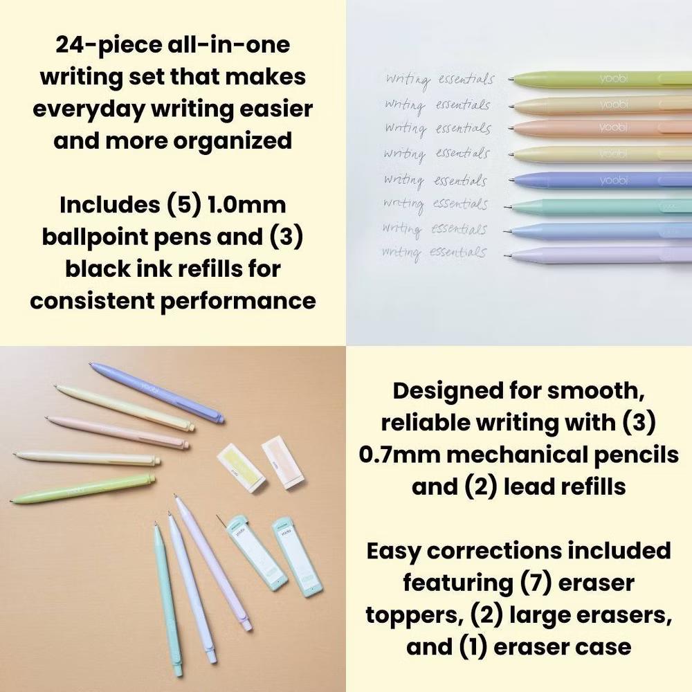 Evolve 24pc Writing Set with Ballpoint Pens and Mechanical Pencils - Image 4