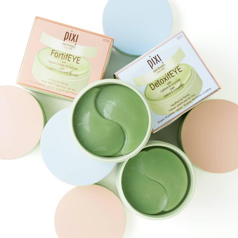 Pixi DetoxifEYE Hydrating & Depuffing Eye Patches: Firming Dark Circle Reduction with Hyaluronic Acid - 60ct - Image 2