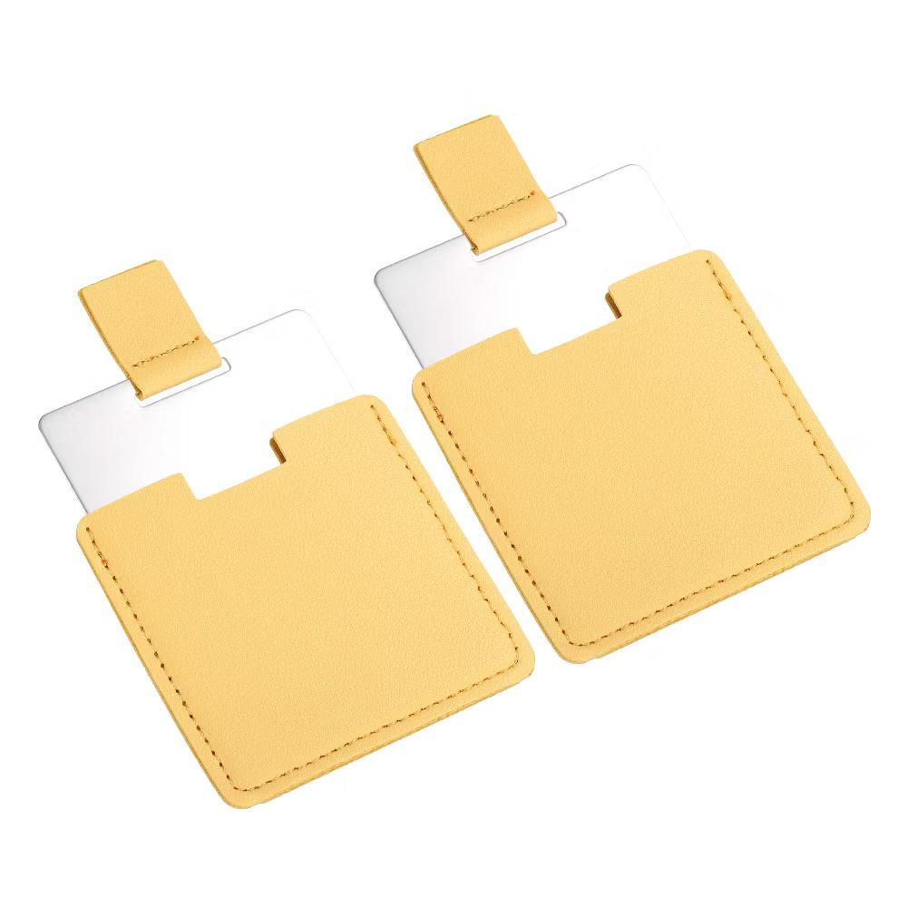 Stainless Steel Women Travel Makeup Mini Folding Mirror 2 Pcs - Image 21