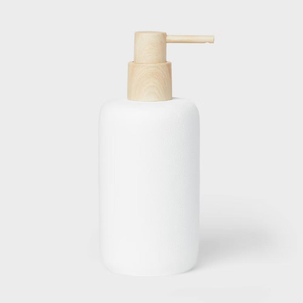 Modern Resin Soap pump Wood Top