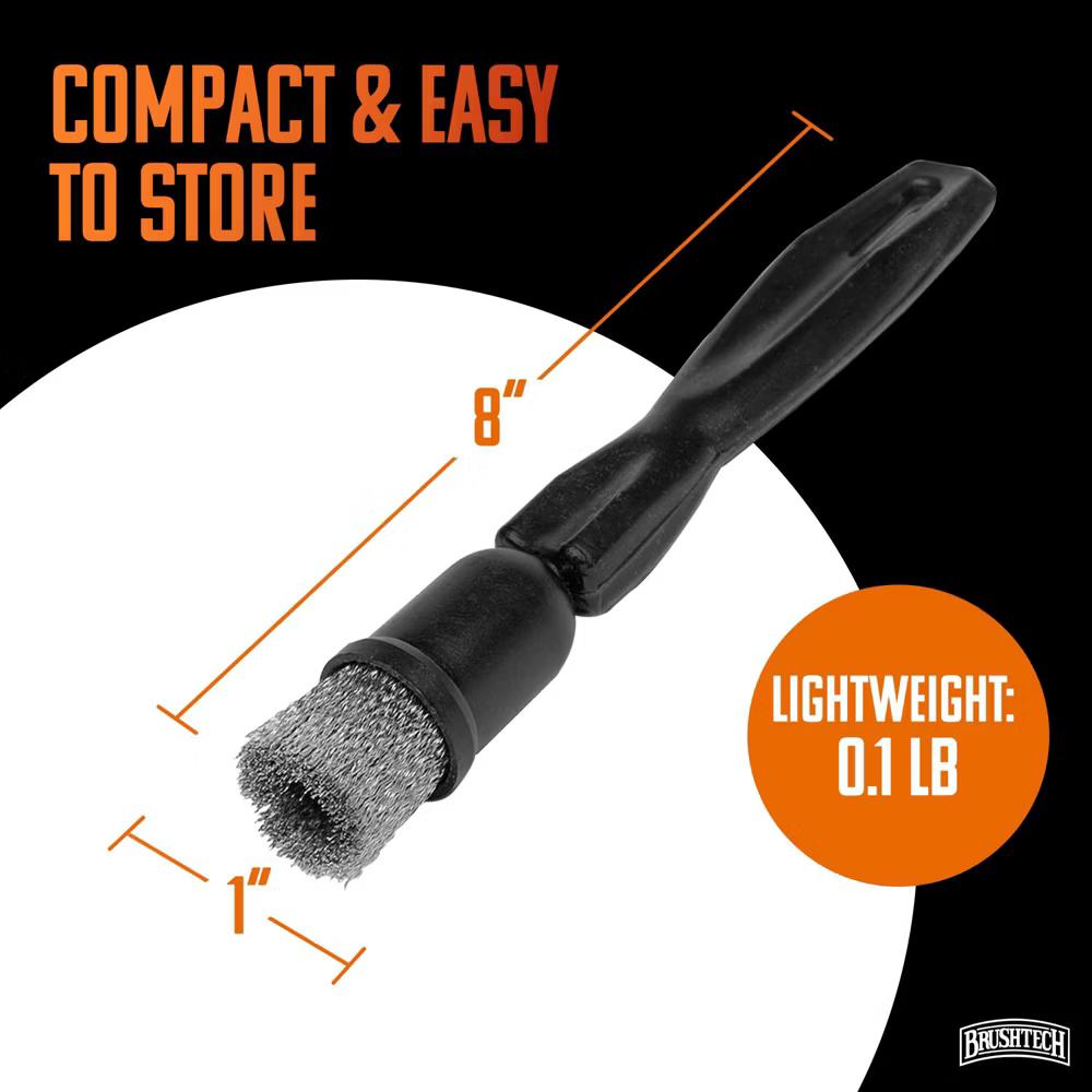 Brushtech Cast Iron Cookware Cleaning Brush – Heavy Duty Tough Bristles for Scrubbing Skillets, Griddles & Grill Pans, Strong Plastic Handle Built - Image 5