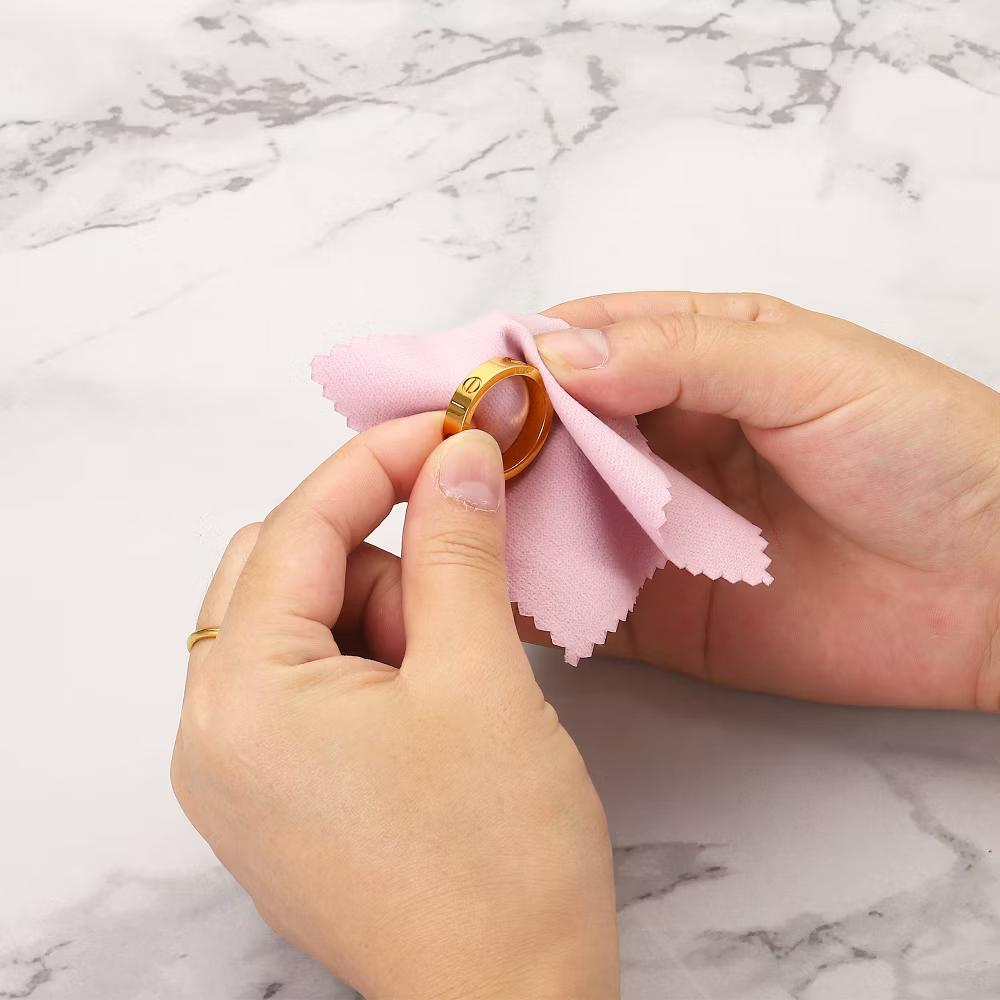 Reusable Double-Sided Microfiber Jewelry Cleaning Cloth 100 Pcs - Image 3