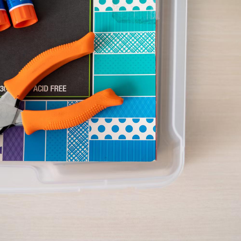 USA Paper Thick Portable Plastic Scrapbook Storage Snap Tight Cases - Image 10