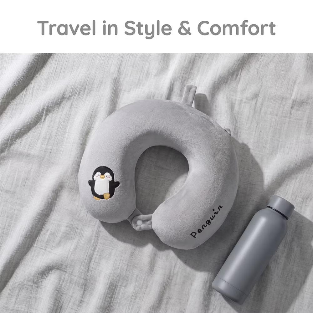 Cut Animal Pattern Memory Foam U-Shape Travel Lightweight Travel Neck Pillows 13x11in 1 Pc - Image 14