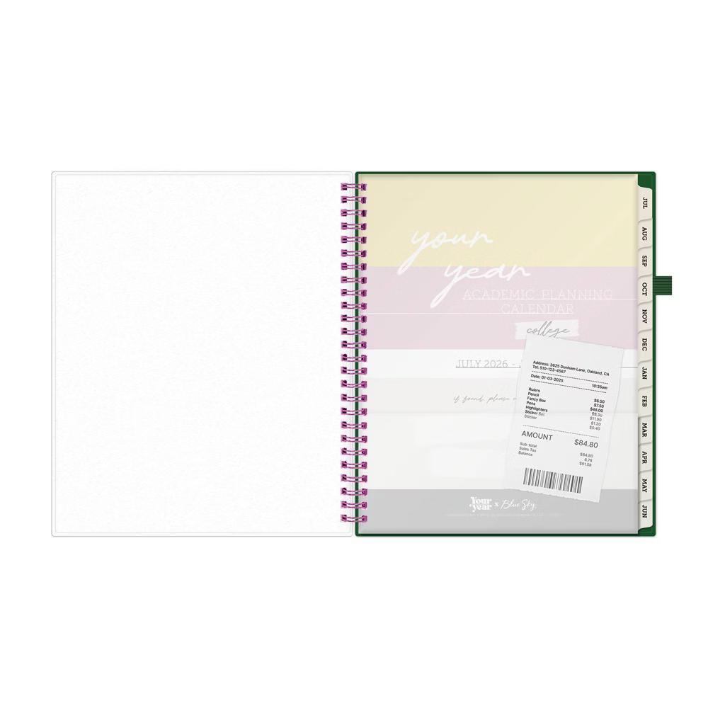 Blue Sky Your Year College Weekly/Monthly Planner Wirebound 7"x9" Green Date - Image 17