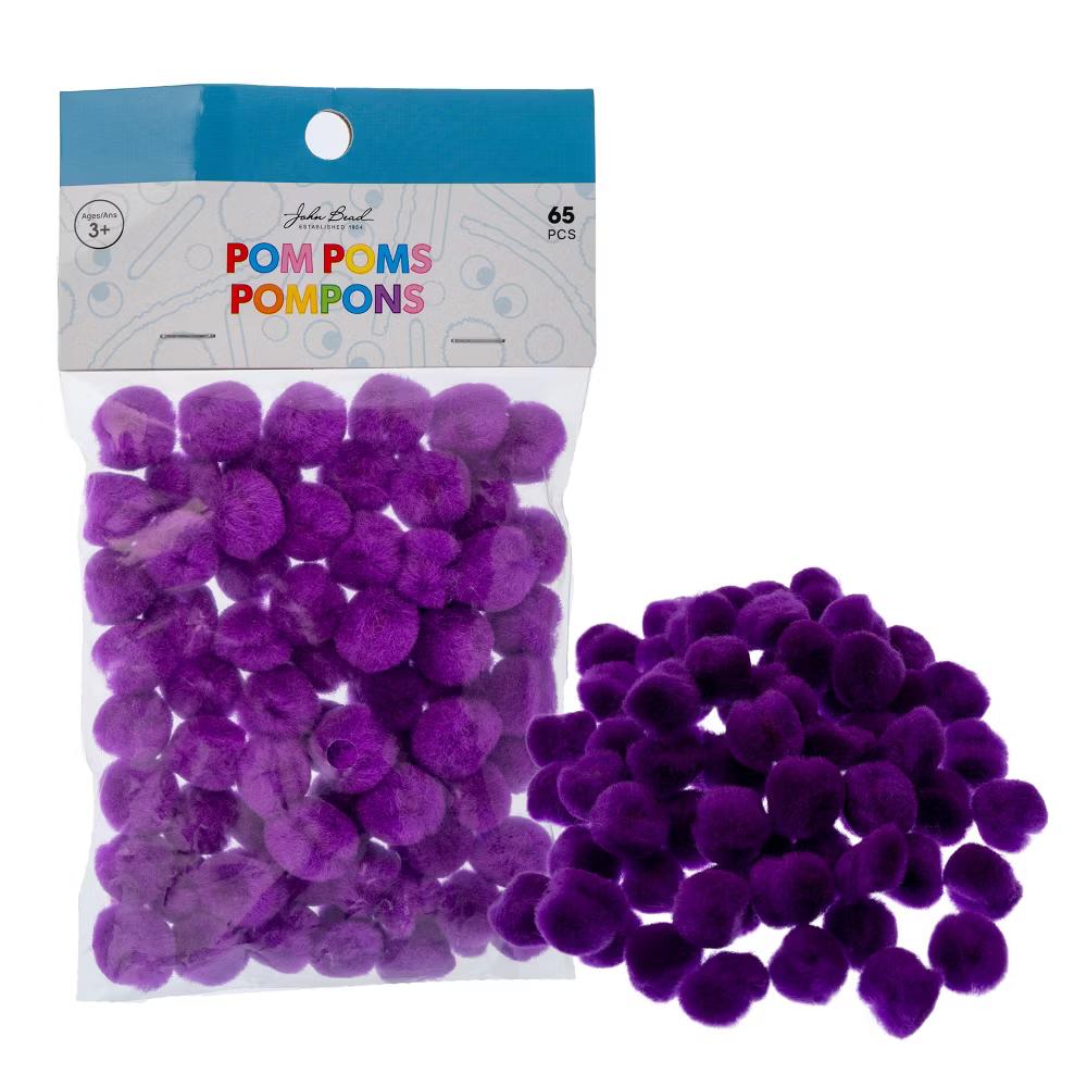 65ct 0.5in Mini Pom Poms for DIY Arts and Crafts, Tiny Acrylic Poms Craft Embellishments - Image 34
