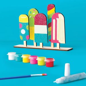 5ct Summer Craft Wooden Popsicles Painting Activity Kit