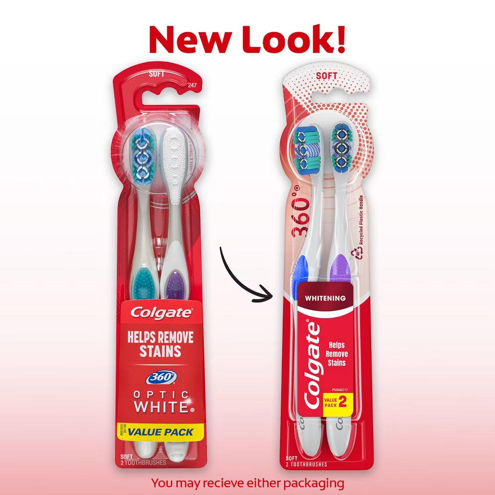 360 Optic White Whitening Manual Toothbrush - Soft - Image 27