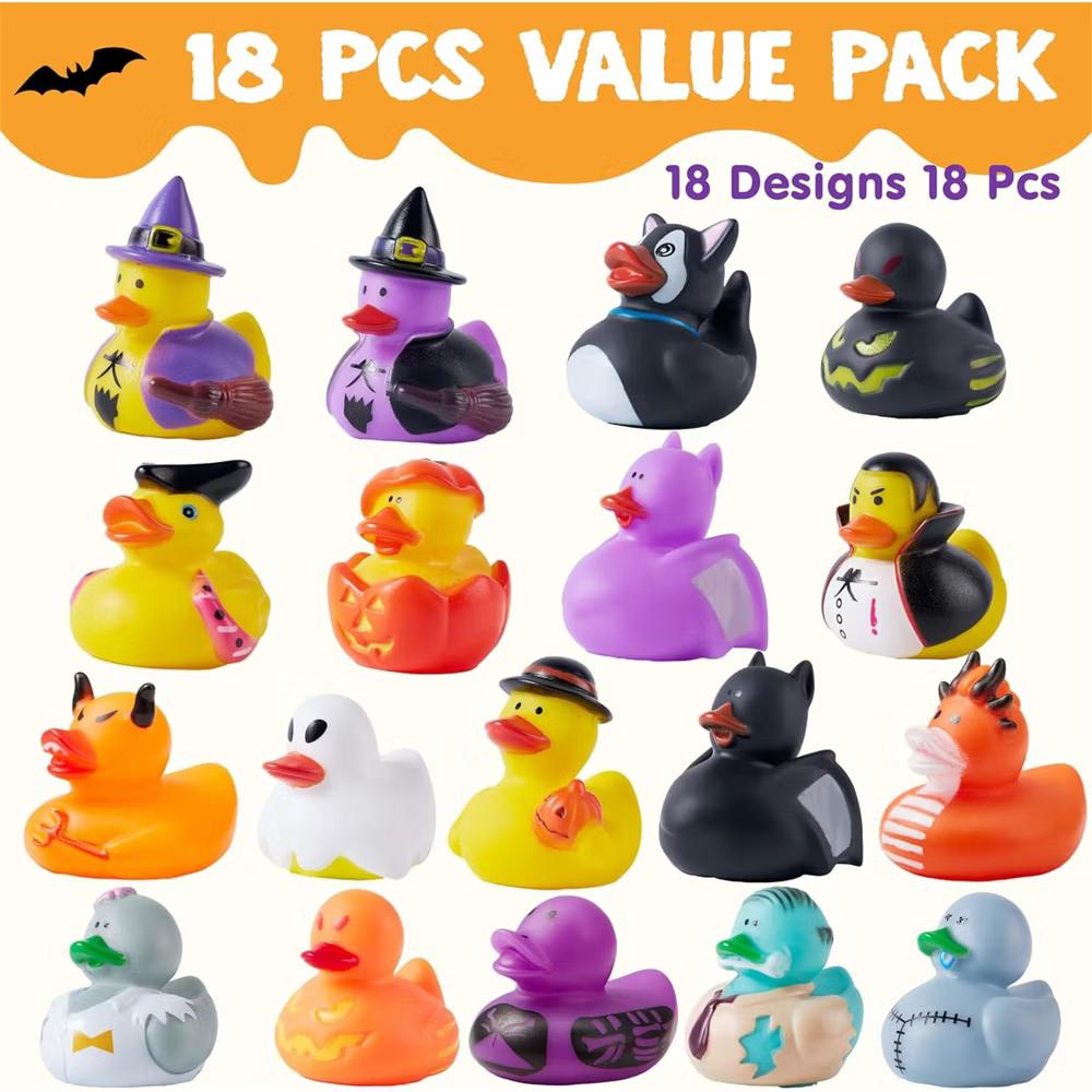 Halloween Party Supplies, Rubber Ducks Party Toys for Halloween Goodie Bag Fillers Decorations School Classroom Game Prizes Baby Bath Toy - Image 12