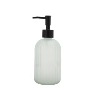 Durable Round Bottom Vertical Stripe Soap Dispenser 13.53oz 1 Pc