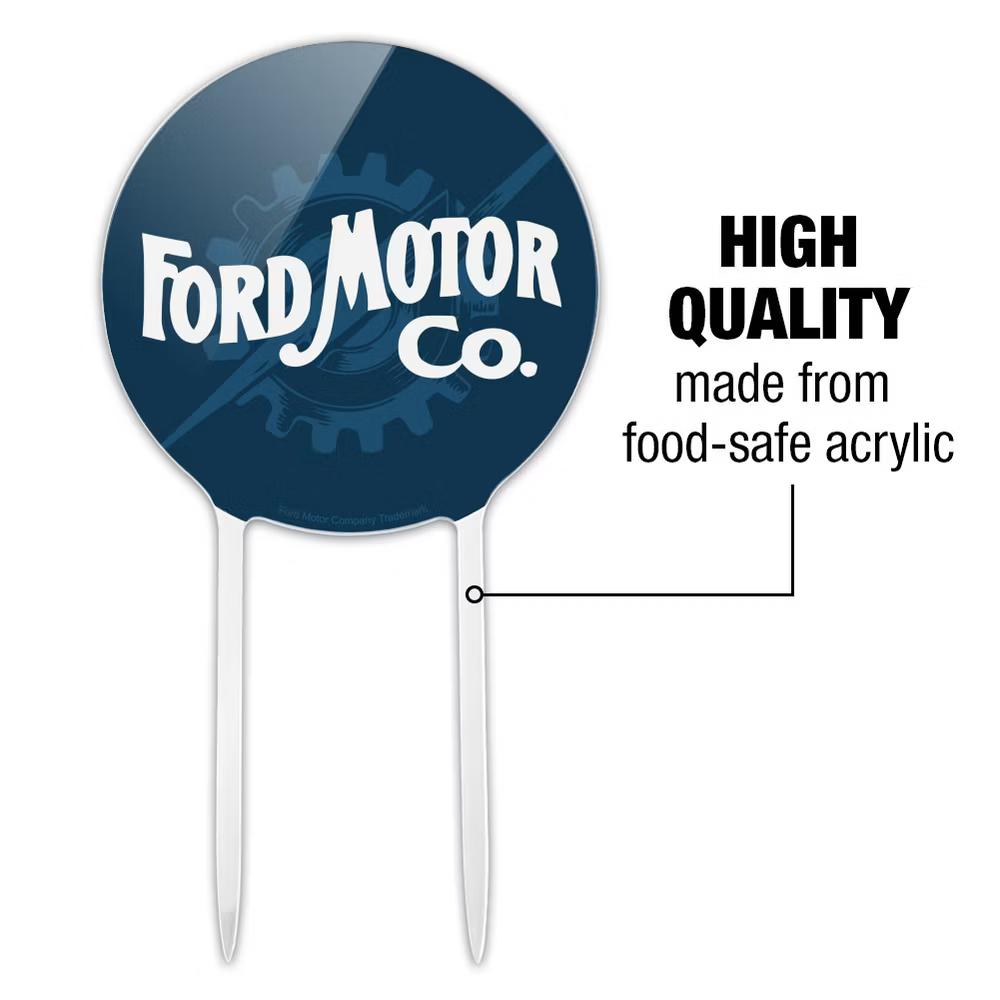 Ford Vintage Gear Logo Acrylic Cake Topper - Image 5