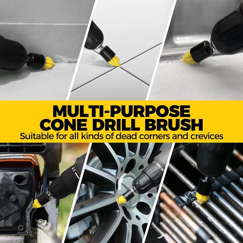 30Pack Drill Brush Set – Power Scrubber, Scrub Pads & Sponge for Grout, Tiles, Sinks, Car Polishing & Cleaning - Image 3