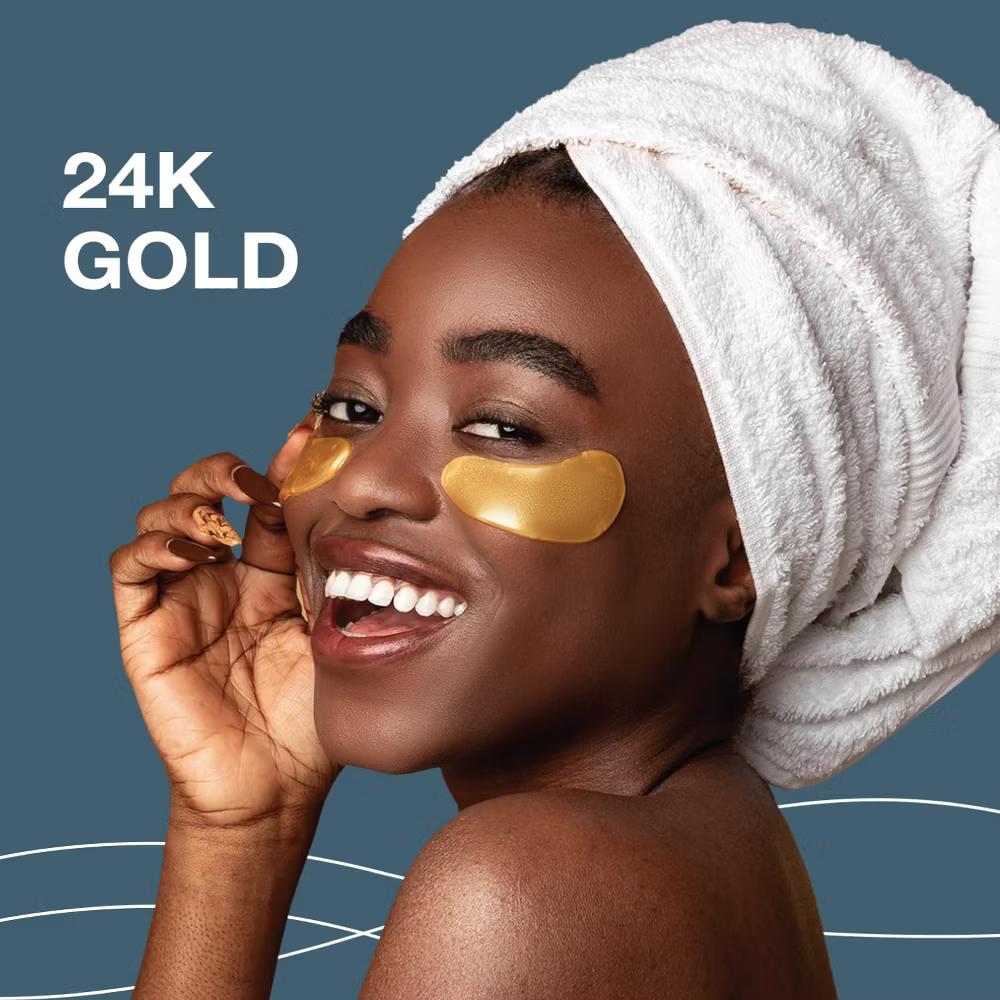 24k Gold Under Eye Patches for Puffy Eyes and Dark Circles, Under Eye Mask Patches for Puffiness, Under Eye Masks 60 Pairs Gold for Puffy Eyes - Image 3