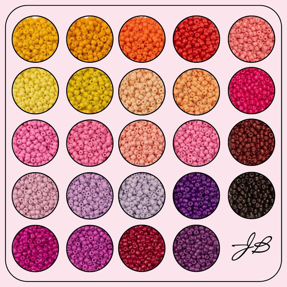 12500pcs Assorted Glass Seed Beads 8/0, 24 Colors Princess Treasures Round Bead for DIY Crafts Jewelry Making Bead Box - Image 3