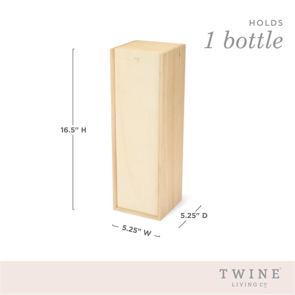 Twine Paulownia Bottle Wood Decorative Wine Box - Image 25