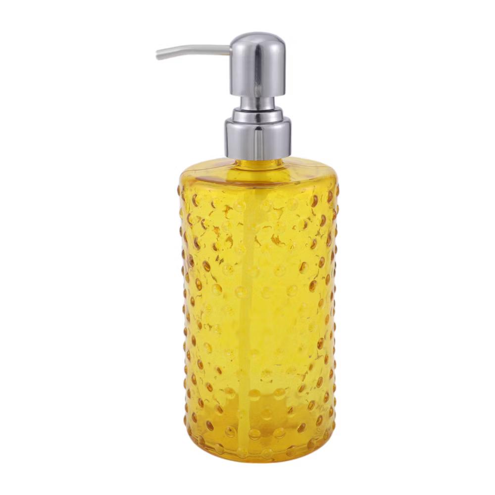 Elegant Polka Dot Pattern Soap Pump Dispenser for Bathroom 16.9oz 1 Pc - Image 45