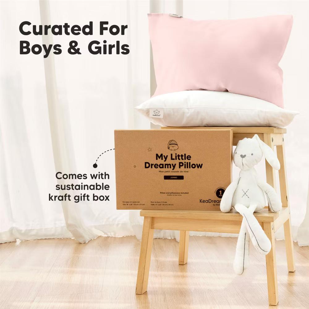 Jumbo Toddler Pillow with Pillowcase, 14X20 Soft Organic Toddler Pillows for Sleeping, Kids Travel Pillow - Image 33