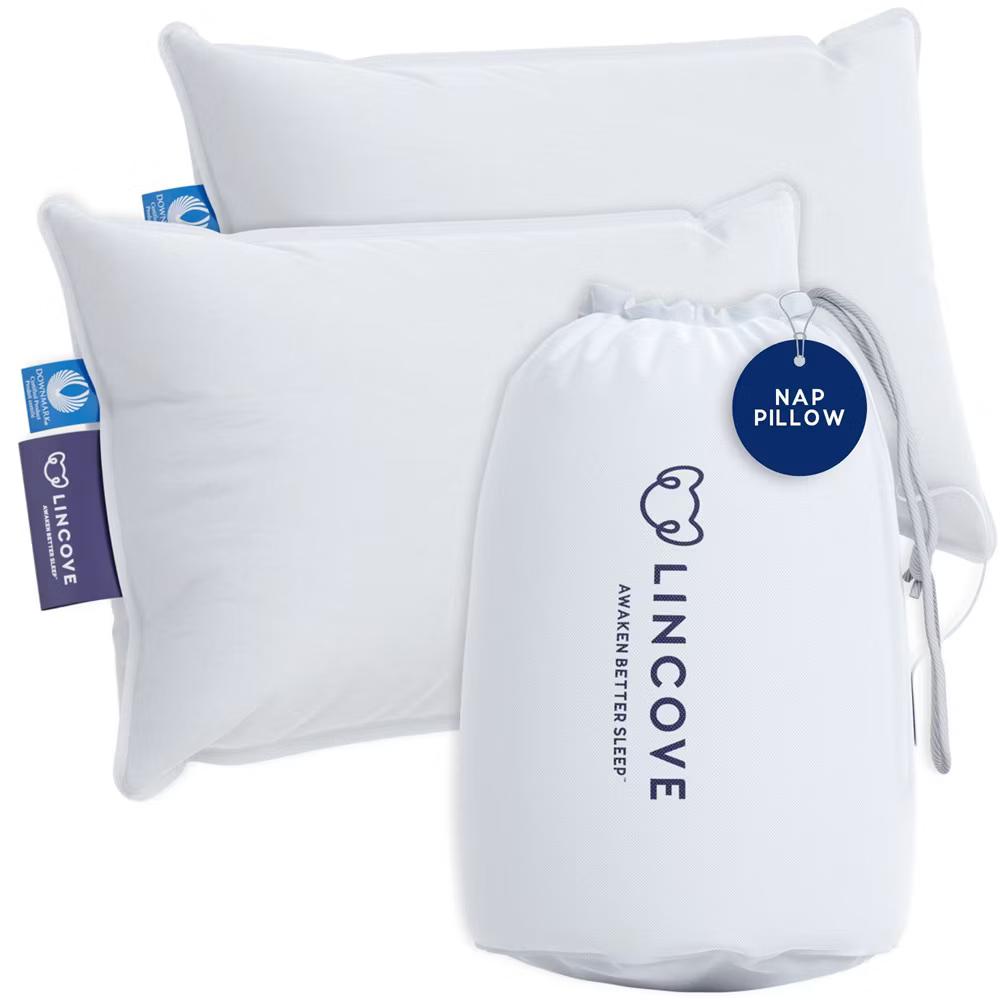 Lincove Classic Travel Pillow – Microgel Down Alternative, OEKO-TEX Certified, Includes Travel Bag, 5-Year Warranty – 2 Pack - Image 3