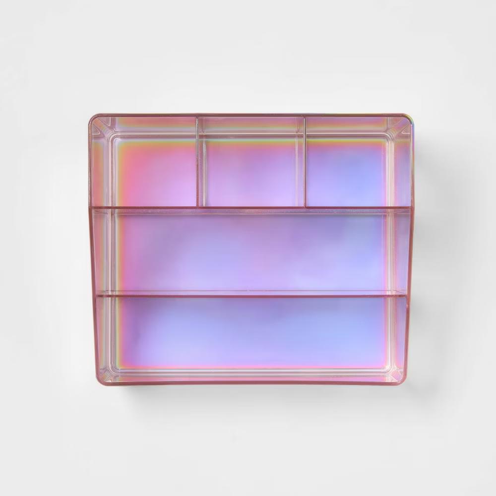 Plastic 5 Slotted Makeup Organizer Iridescent - Image 2