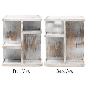 360° Bamboo Rotating Makeup Organizer - Multi-Function Storage Carousel stores Cosmetics, Skin Care, and more