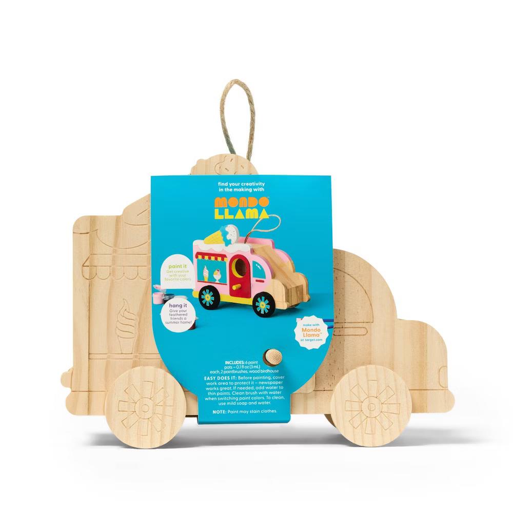 Summer Craft Ice Cream Truck Birdhouse Painting Activity Kit - Image 2