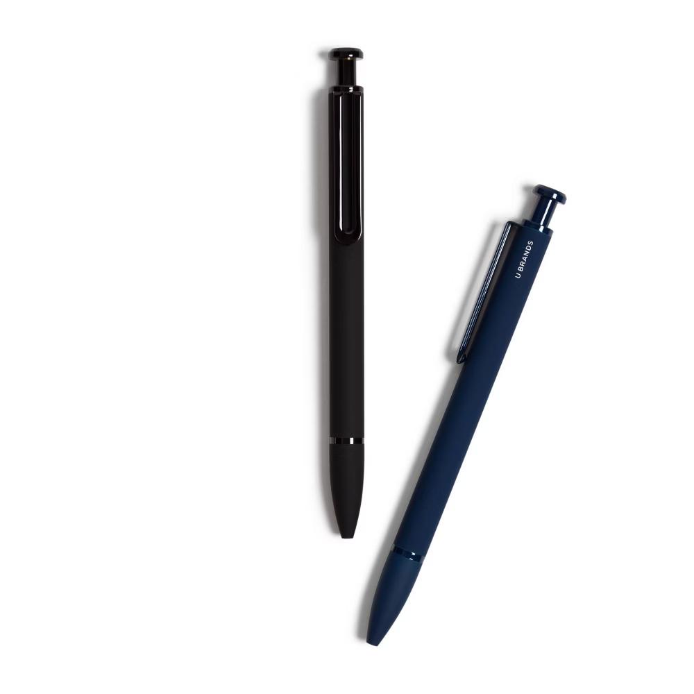 4pk Ballpoint Pens Monterey Soft Touch 2 Black 2 Blue: 1.0mm Retractable, Non-Toxic, Fade-Resistant, Journal Pens - Image 2