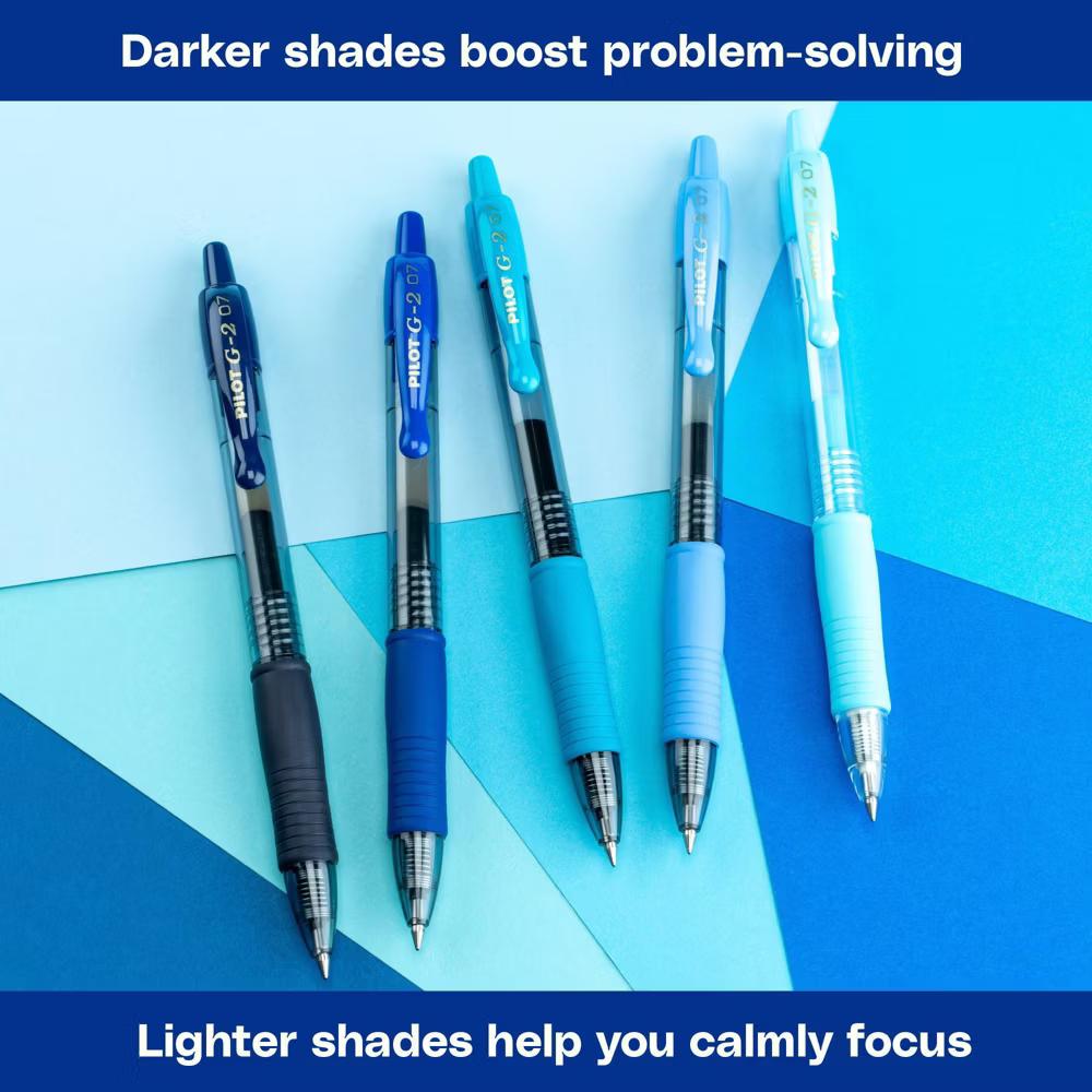 G2 Gel 5pk Boost Gel Pens Fine Point 0.7mm Blue Ink - Image 6