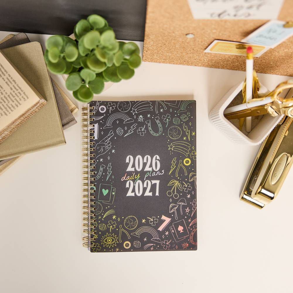 Happy Brands 6.3"x8.5" 2026-2027 Organized Lucky Day Small 12 Months Twin Loop Dated Student Planner - Image 14