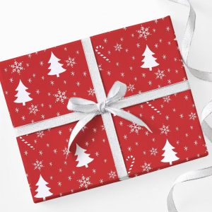 Personalization Mall Festive Icons Christmas Wrapping Paper Roll