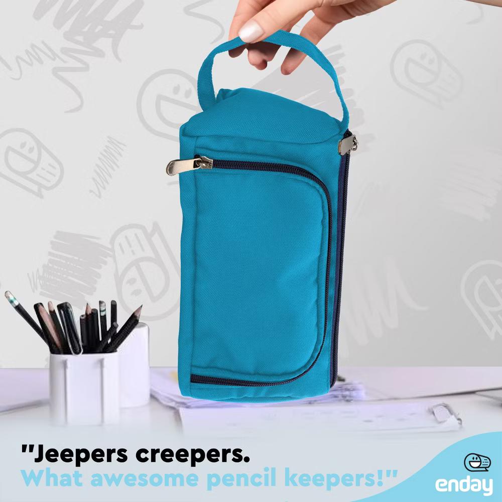 Large Capacity Pencil Case, 3-Compartment Zipper Pencil Pouch, Cute Pencil Case Organizer - Image 12
