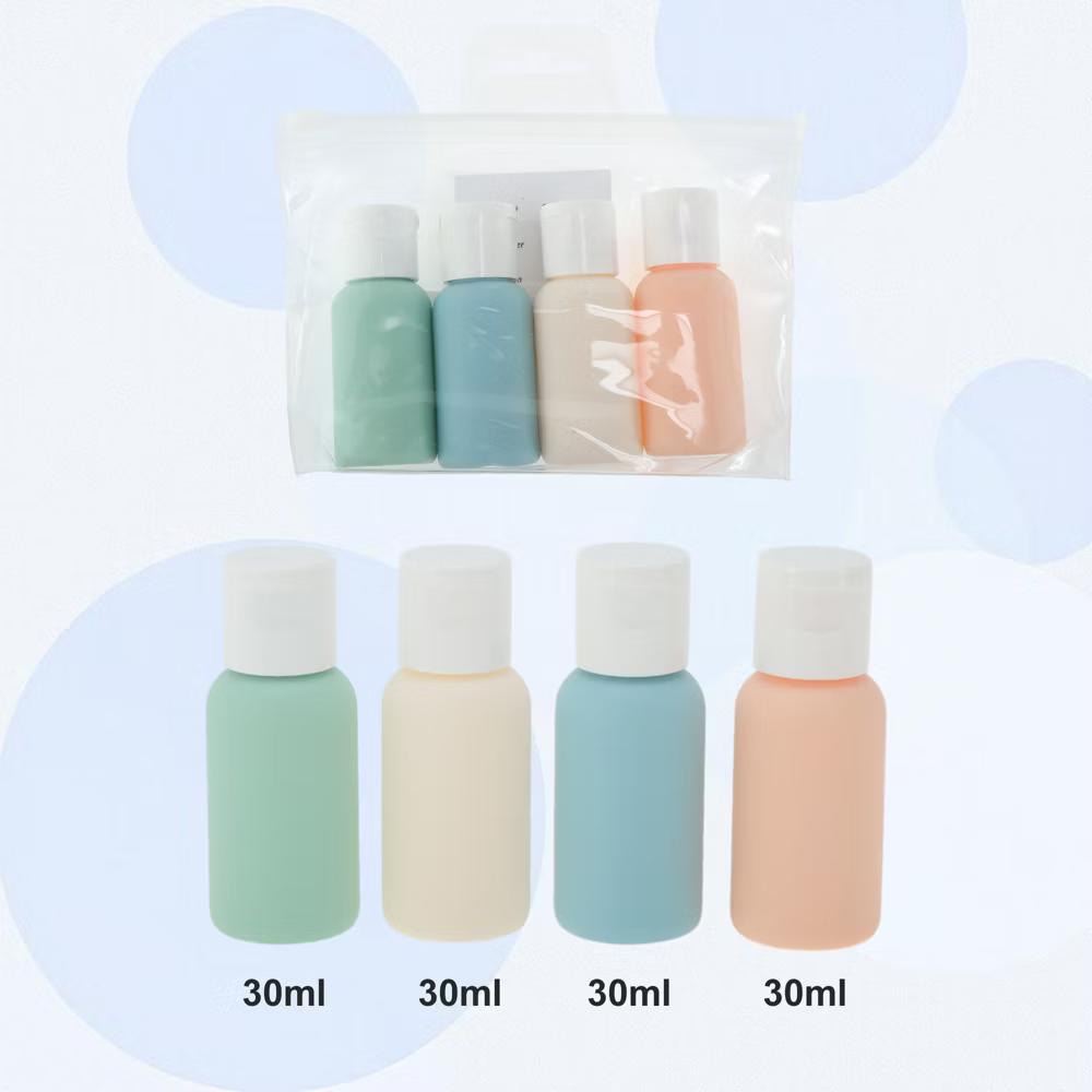 Portable Travel Container Set Blue Pink 4 Pcs - Image 2