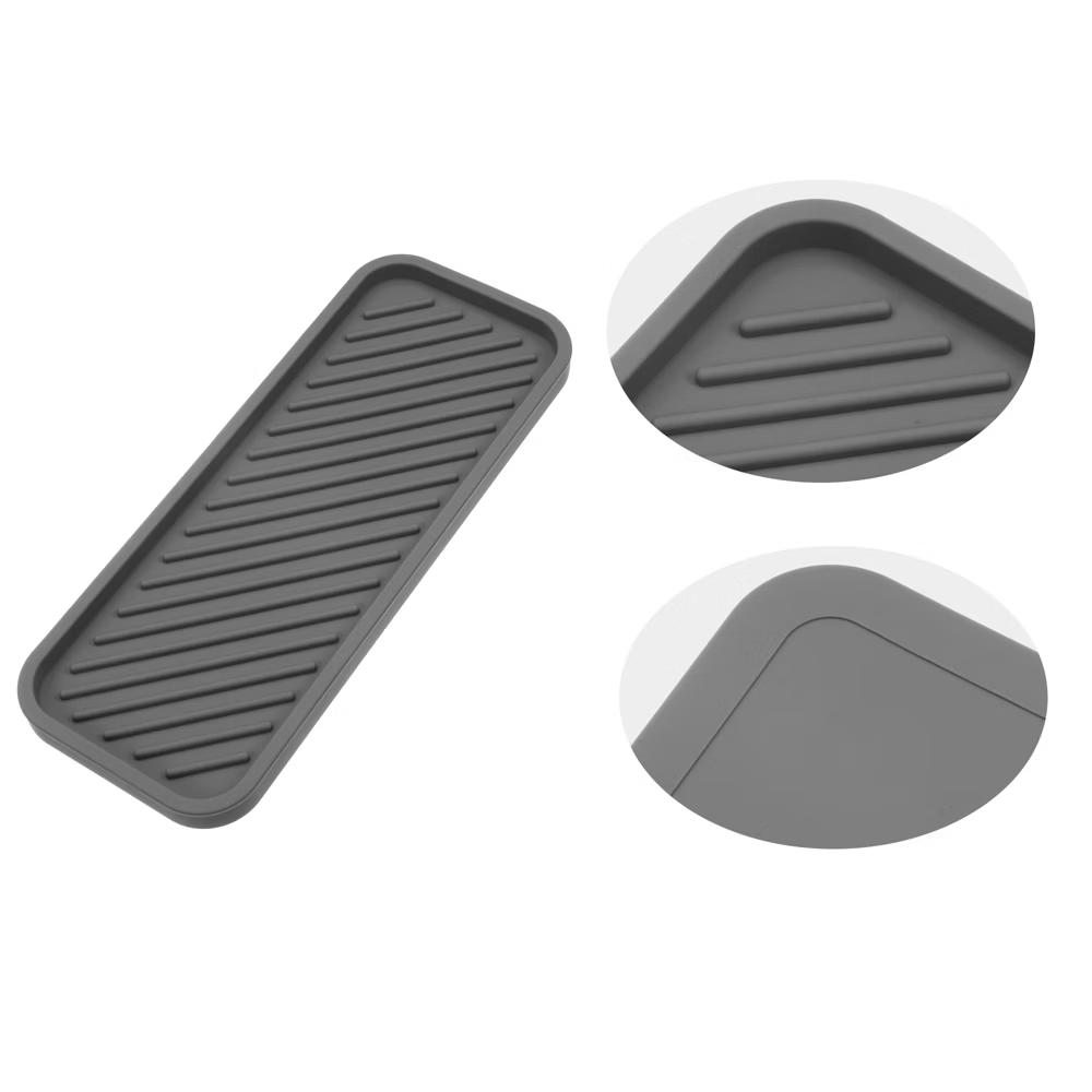 Soap Dish Soap Cleaning Storage Keep Soap Dry for Bathroom Silicone 8.98''x3.54'' 1Pcs - Image 9