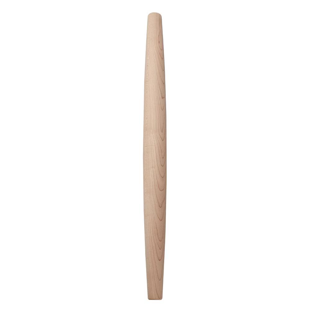 KitchenAid Tapered French Rolling Pin: Maple Wooden Roller for Baking, Hand Wash, 22" Light Brown