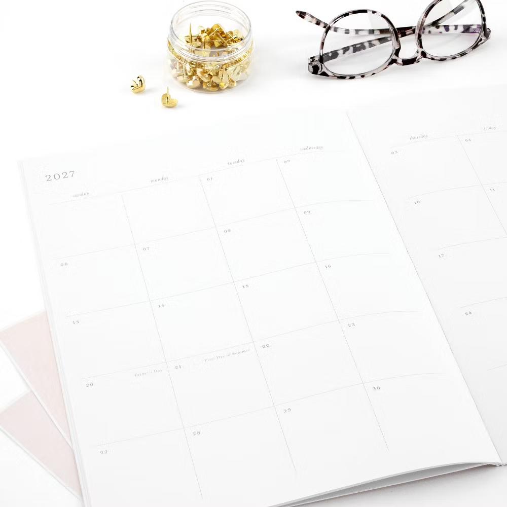 Essentials 8.5"x11" Large 2026-2027 Monthly Planner Pink Badge - Image 3