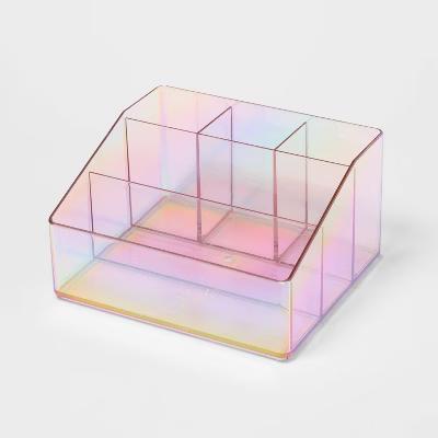Plastic 5 Slotted Makeup Organizer Iridescent - Image 4