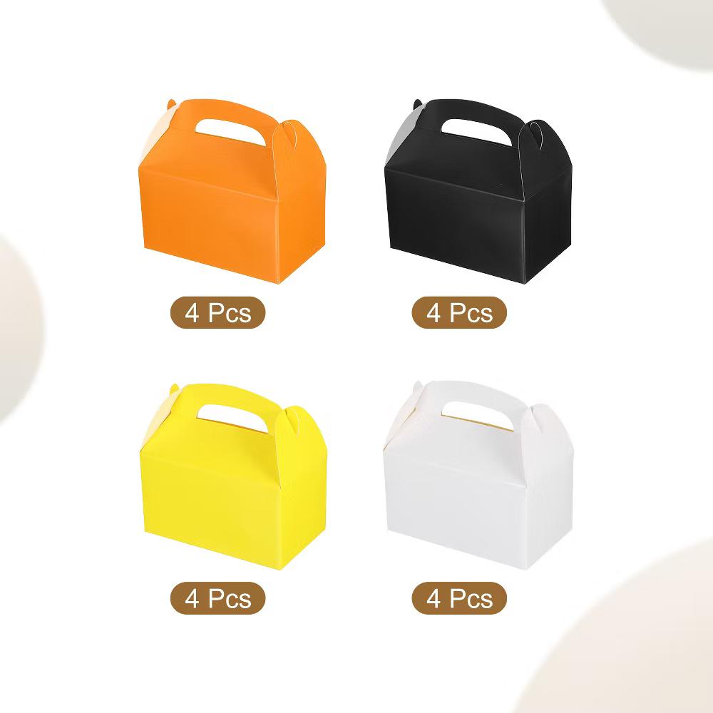 Weddings Christmas Sturdy Structure Gift Wrap Box Favor Box with Handles 16 Pcs - Image 10