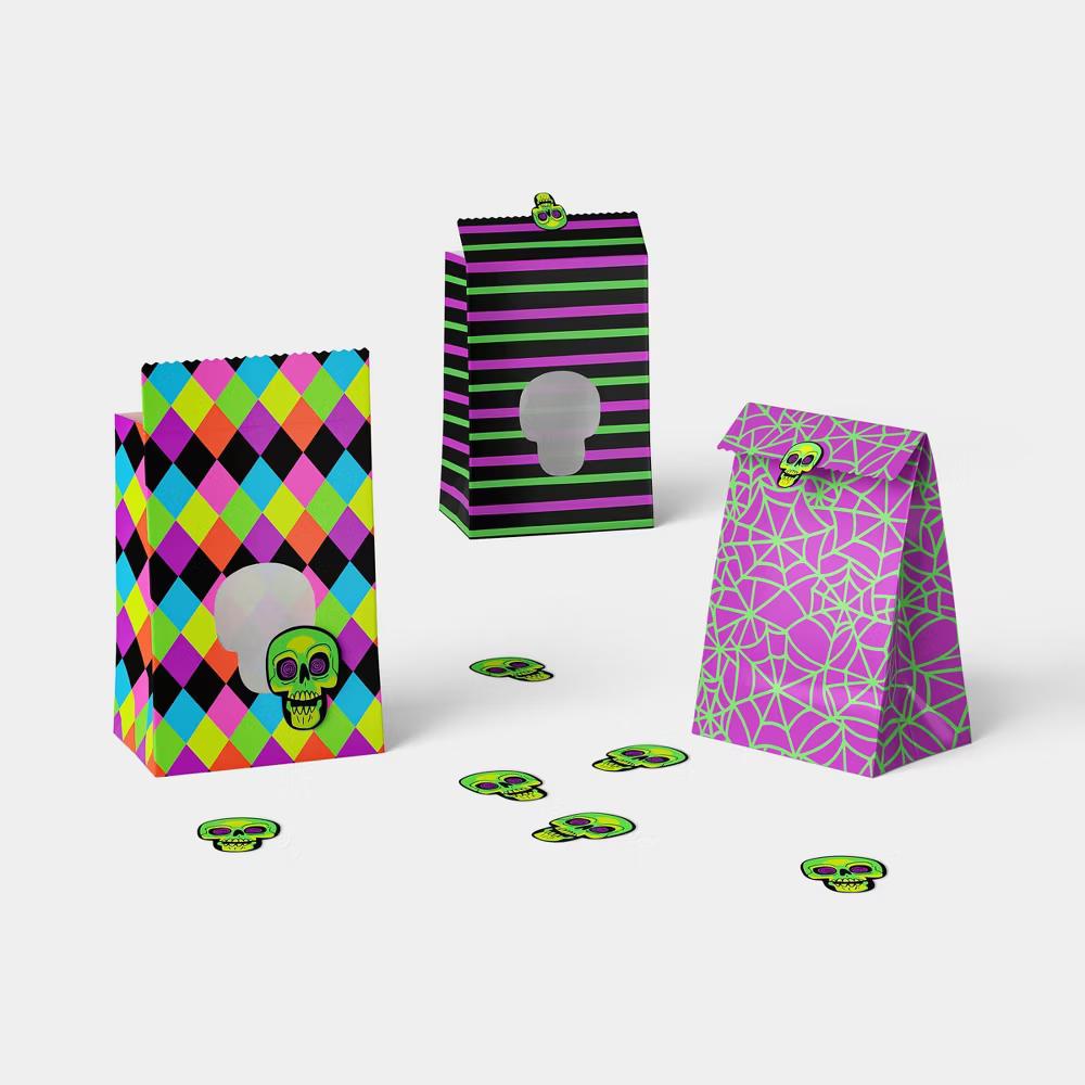 12ct Skull Treat Bags Party Favor - Image 2