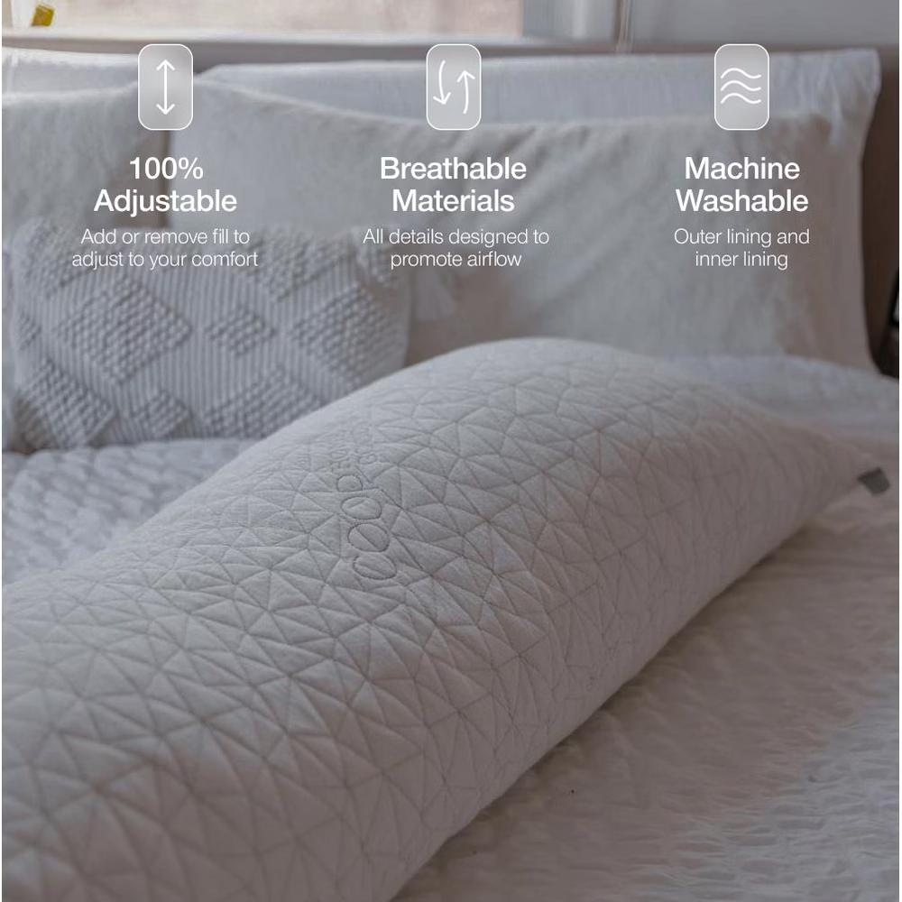 Coop Sleep Goods The Original Body Adjustable Pillow for Sleeping, Soft Zippered Washable Cover - Side Sleepers, Long Pillow for Pregnancy, 20x54 - Image 7