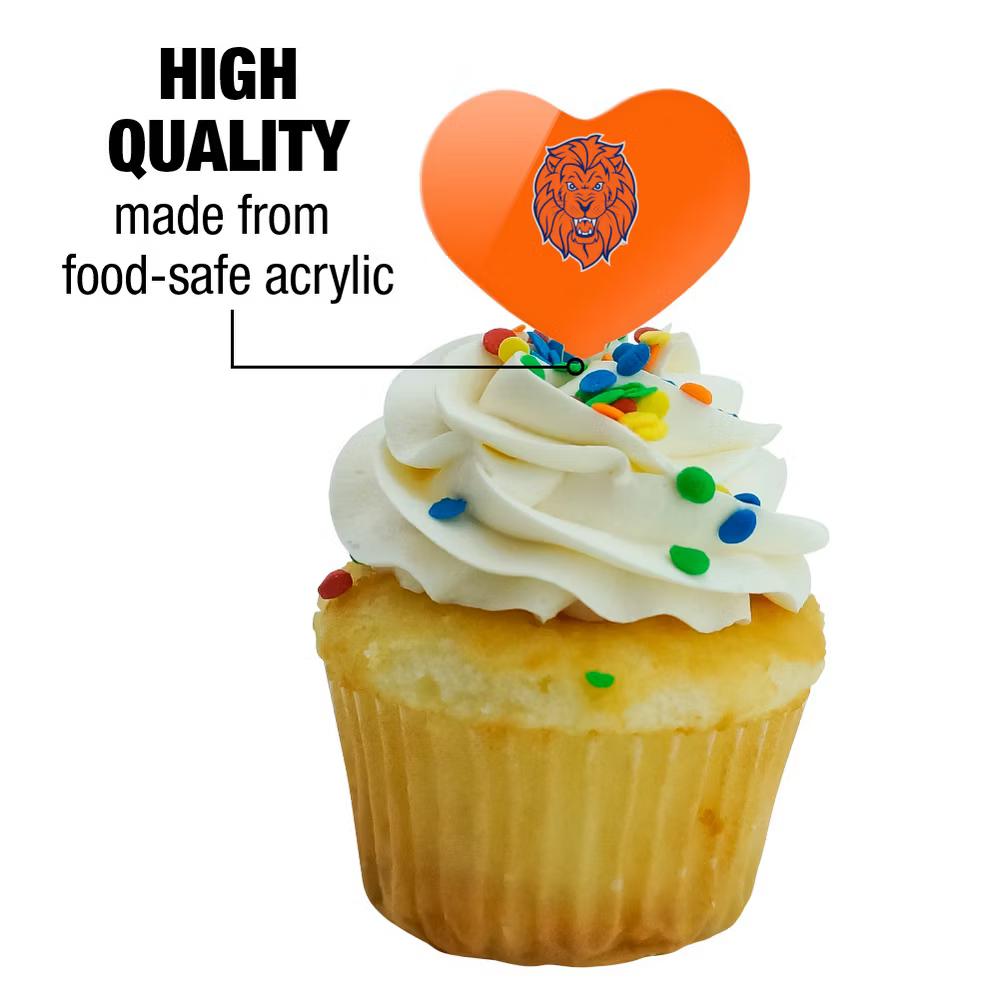 Lincoln University PA Primary Logo Heart Love Cupcake Picks Toppers Decoration Set of 6 - Image 6