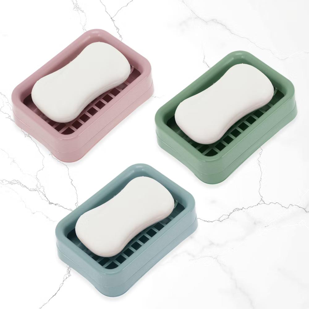 Double Layer Grid Soap Dish 1 Pc - Image 9