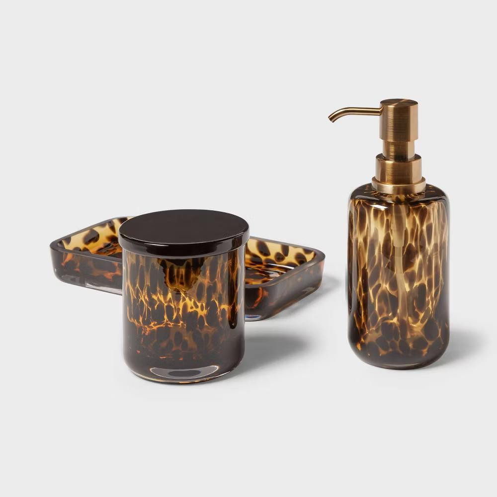 Colored Glass Tortoise Bath Canister - Image 2